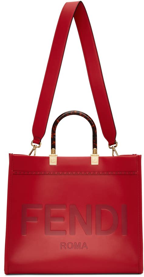 red fendi sunshine tote